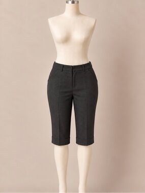 Speechless Gray Heathered Cuffed Dress Capri Pants Career Trousers Size 13